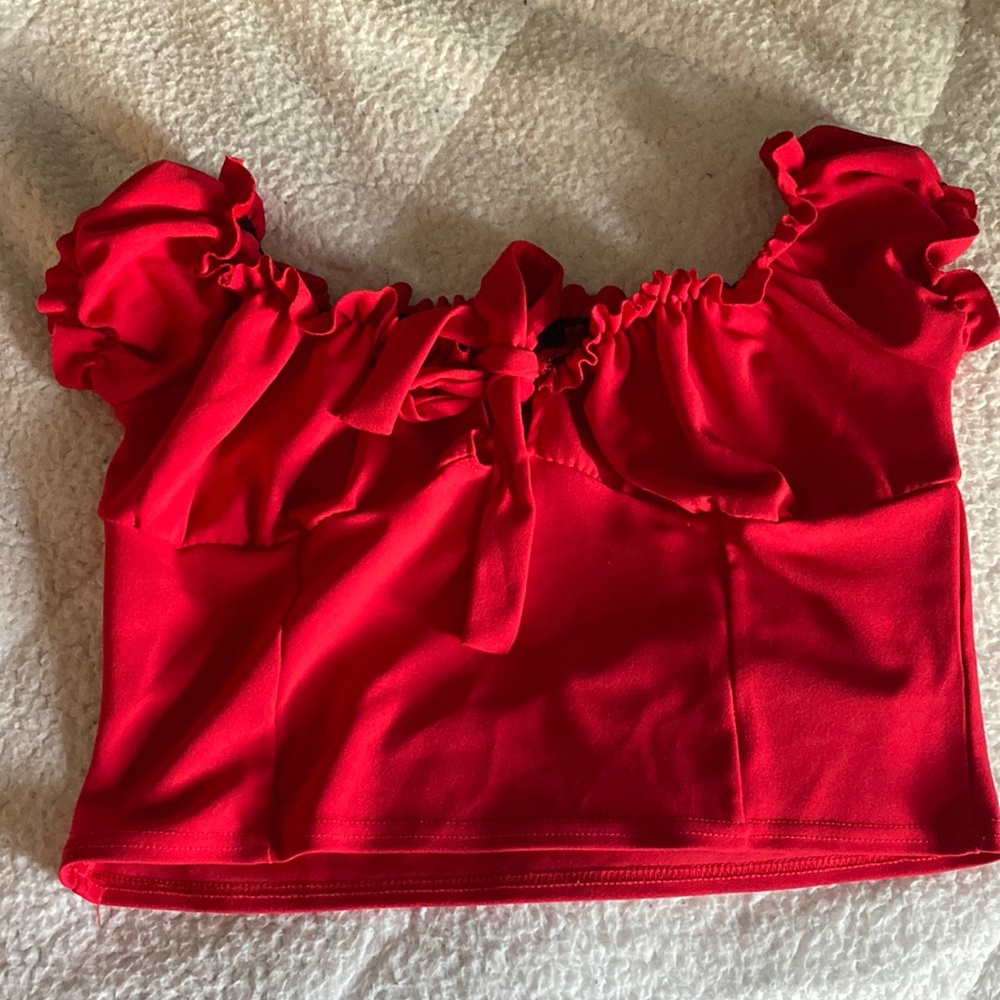 Misguided Red Crop Top going out shirt